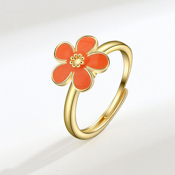 Flower Anxiety Fidget Spinner Ring