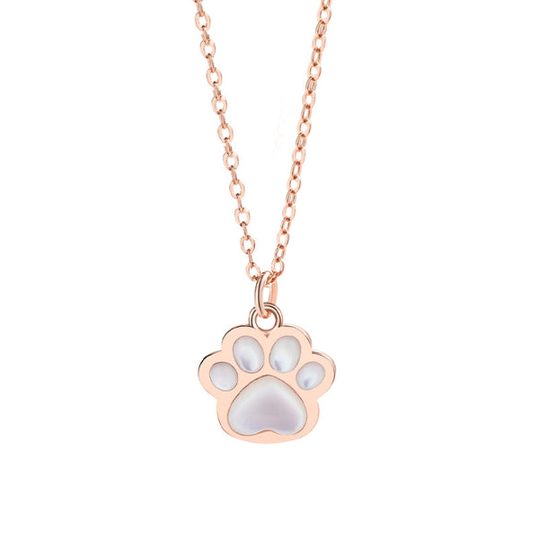 Cat Paw Print Pendant Necklace