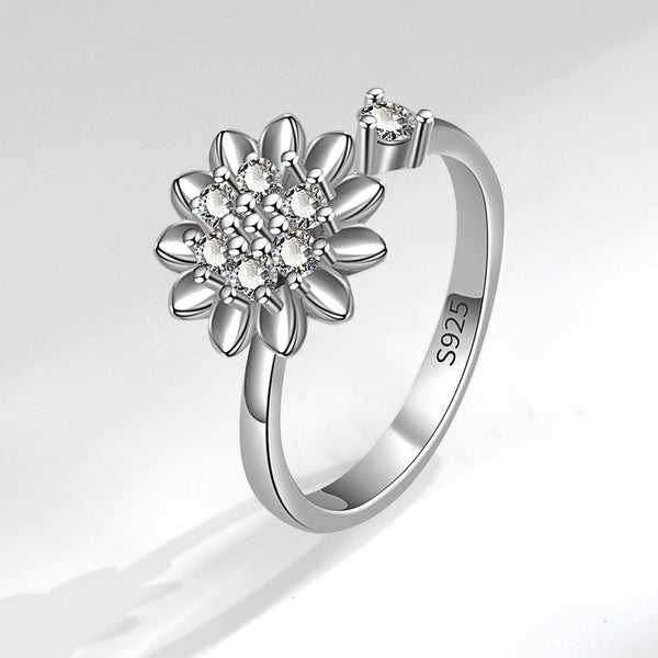 Flower Anxiety Fidget Spinner Ring