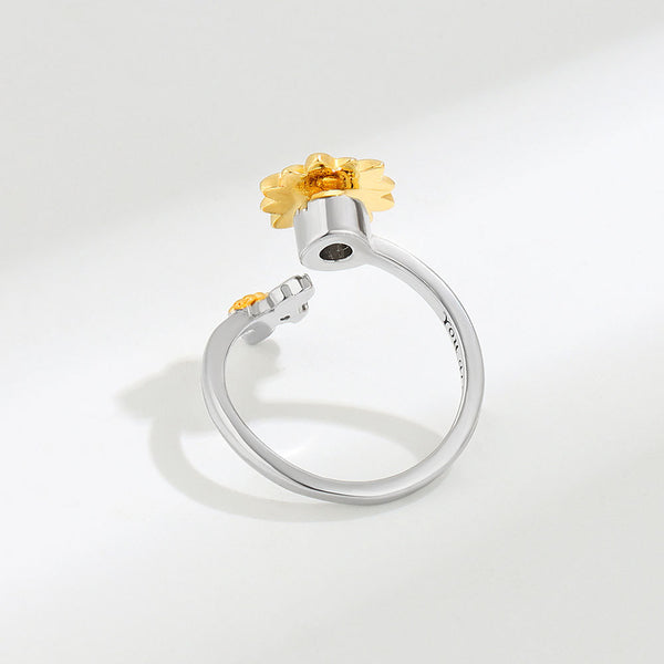 Sunflower Anxiety Fidget Spinner Ring