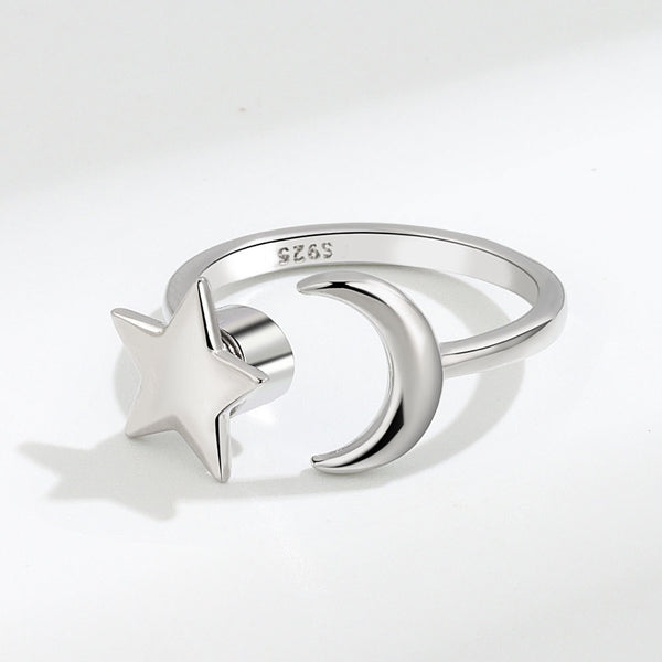 Moon Star Anxiety Fidget Spinner Ring