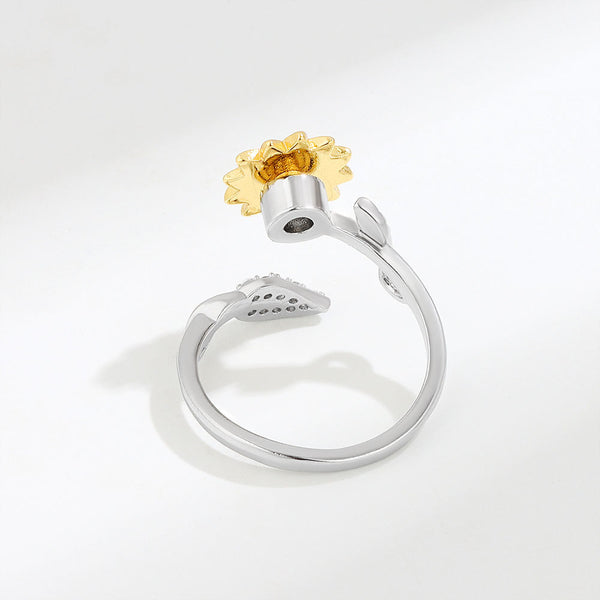 Sunflower Anxiety Fidget Spinner Ring