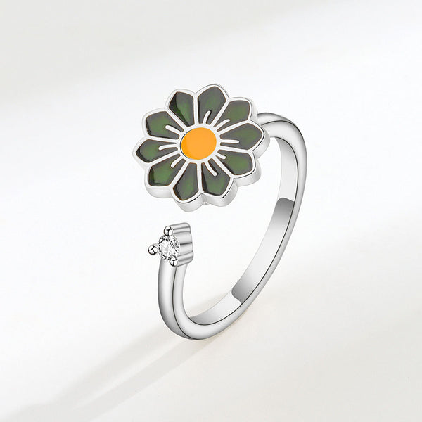 Flower Anxiety Fidget Spinner Ring