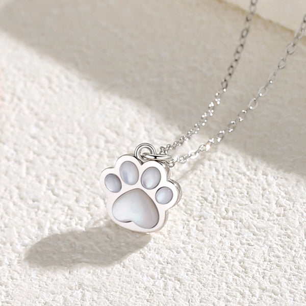 Cat Paw Print Pendant Necklace