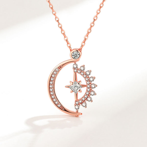 Sun Moon Star Fidget Spinner Necklace