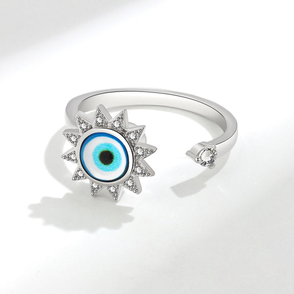 Sun Moon Star Smiley Fidget Spinner Ring