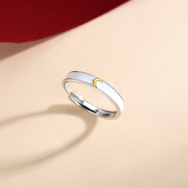 Sun Moon Couple Matching Ring