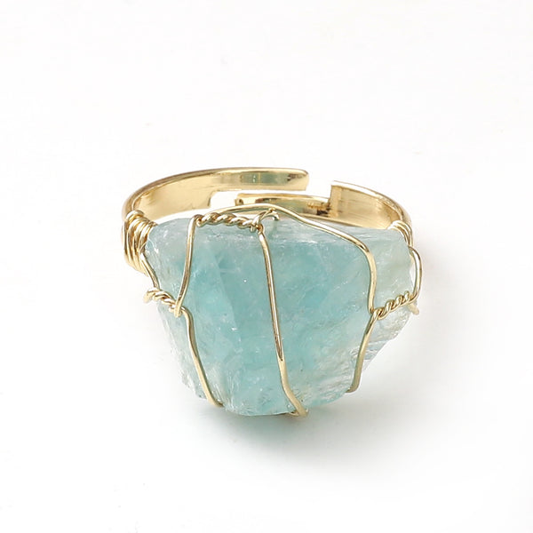 Natural Crystal Raw Stone Ring