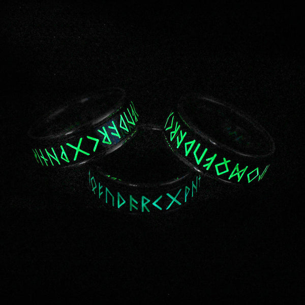 Runic Alphabet Fidget Spinner Band Ring