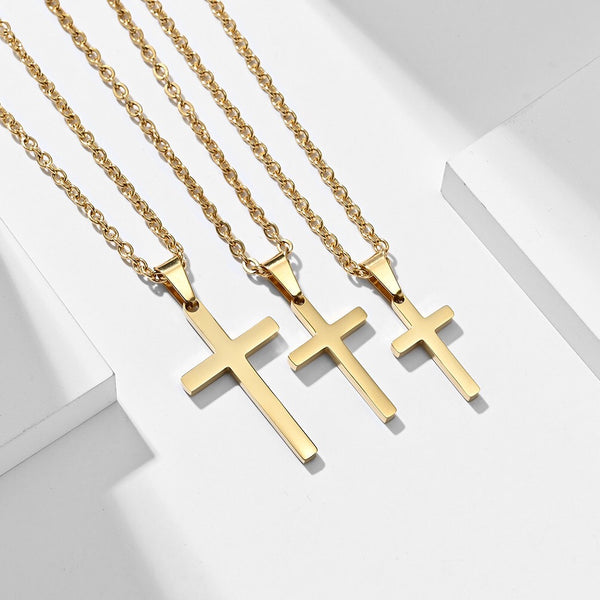 Stainless Steel Cross Pendant Necklace