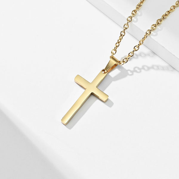 Stainless Steel Cross Pendant Necklace