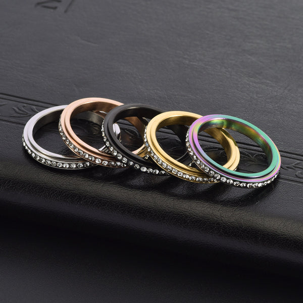 Custom Slim Anxiety Fidget Spinner Ring