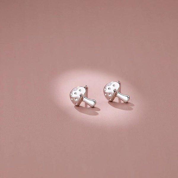 Dainty Cute Mushroom Stud Earrings