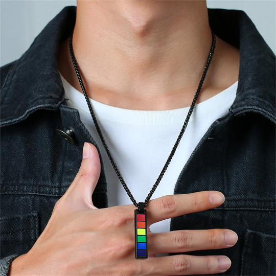 Rainbow LGBTQ Pride Pendant Necklace