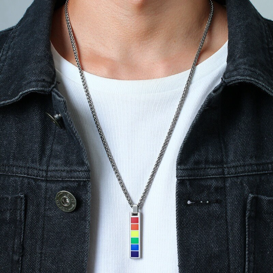 Rainbow LGBTQ Pride Pendant Necklace