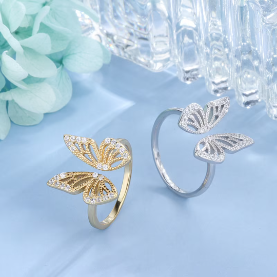 Butterfly Stacking Statement Ring