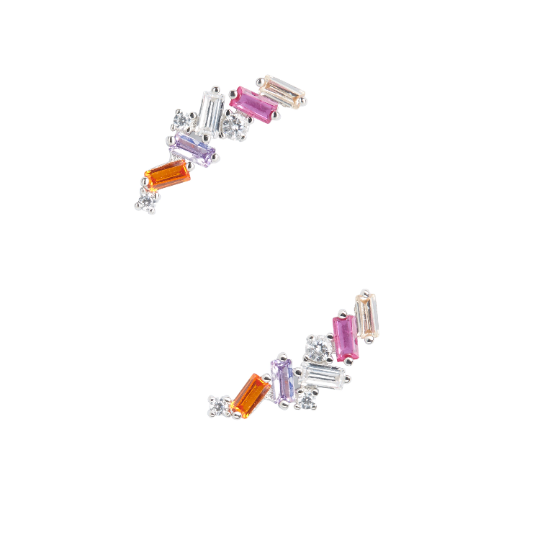 Thunderbolt Colored Gem Stud Earrings