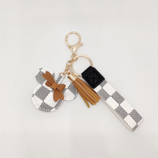 Mickey Mouse Leather Keychain Wristlet