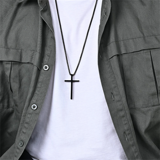 Stainless Steel Cross Pendant Necklace