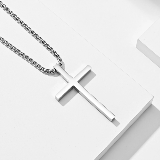 Stainless Steel Cross Pendant Necklace