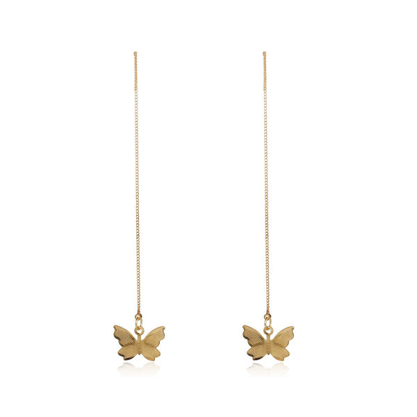 Butterfly Dangle Drop Threader Earrings