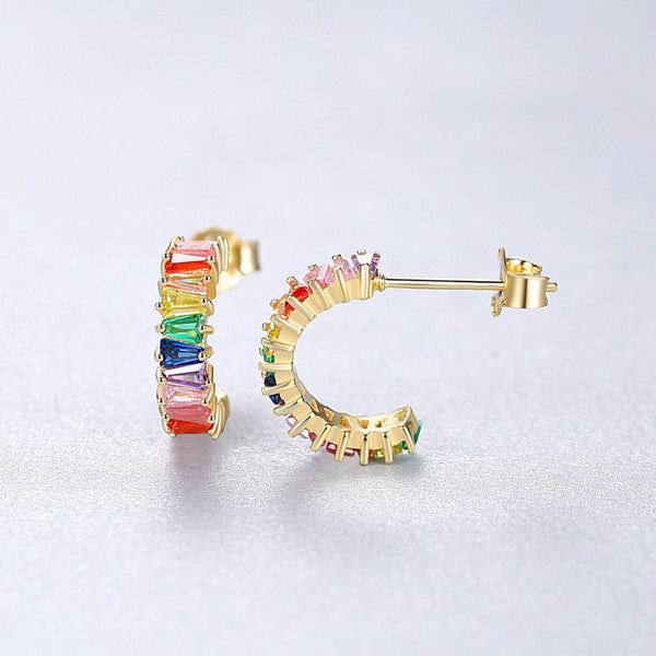 Rainbow LGBTQ Pride Hoop Earrings