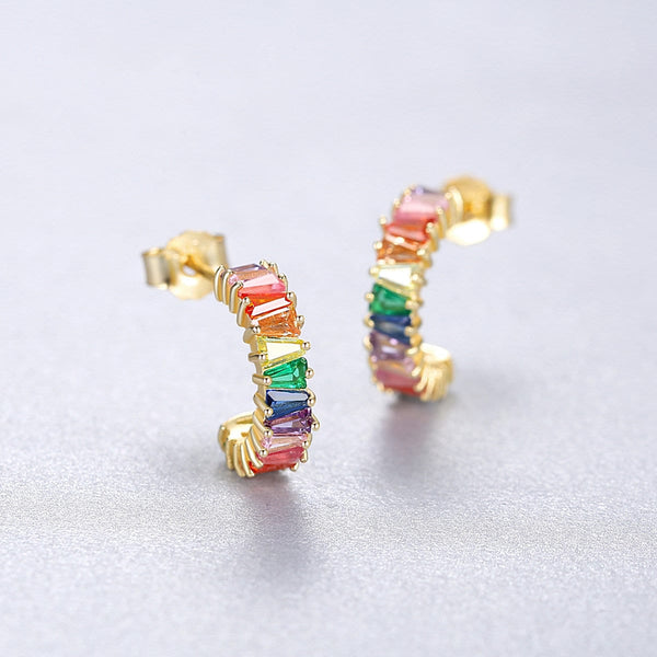 Rainbow LGBTQ Pride Hoop Earrings