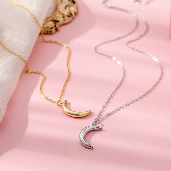 Crescent Moon Pendant Necklace