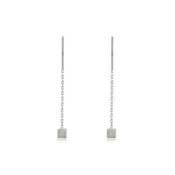 Small Square Ear Threader Earrings