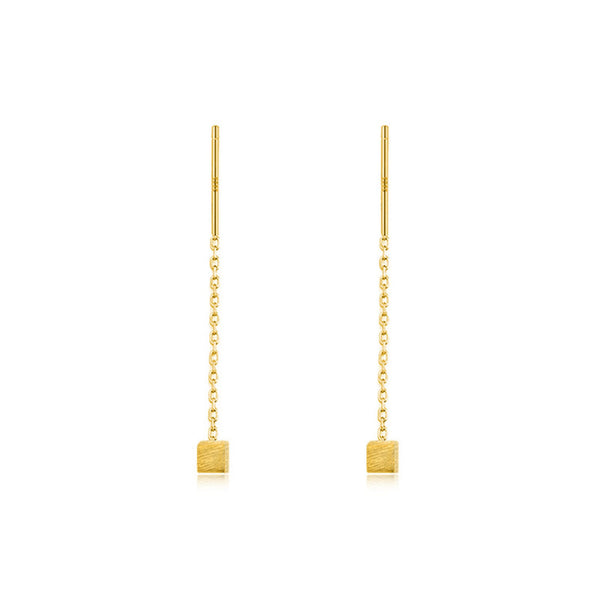 Small Square Ear Threader Earrings