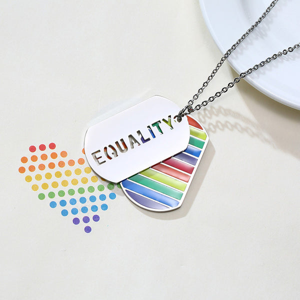 Rainbow LGBTQ Pride Love Necklace