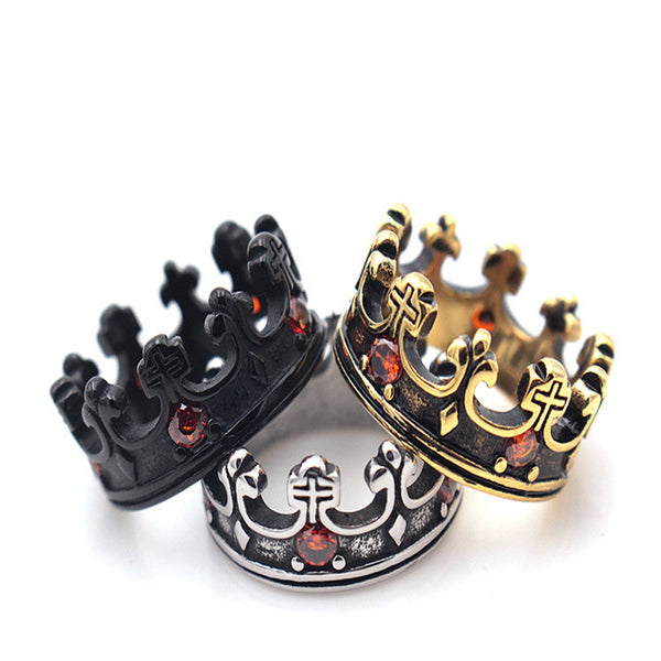 Crown Couple Matching Statement Ring