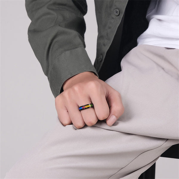 Rainbow LGBTQ Pride Fidget Spinner Ring