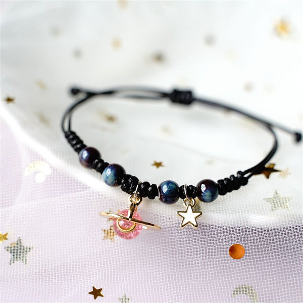 Planet Moon Star Braided Couple Bracelet