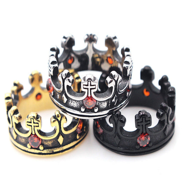 Crown Couple Matching Statement Ring