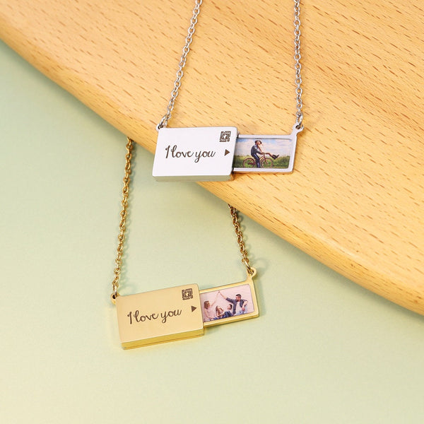 Envelope Custom Photo Locket Necklace