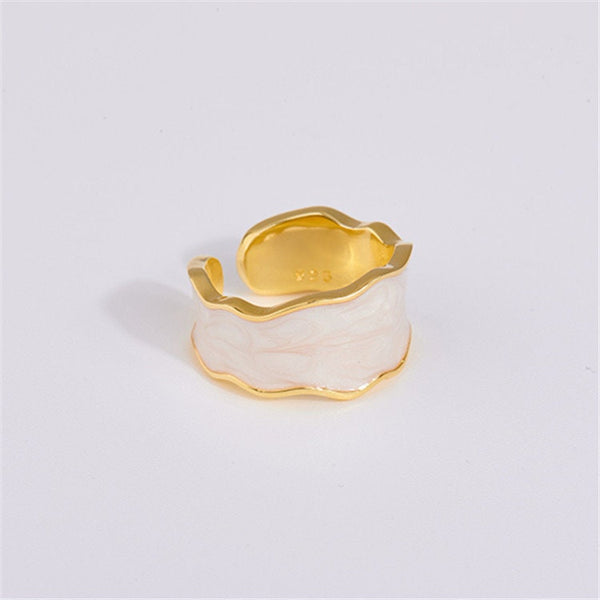 Color Enamel Free Form Band Ring