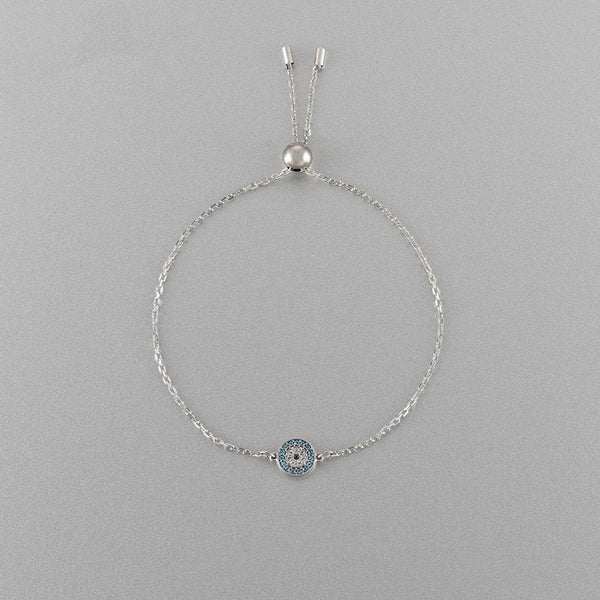 Evil Eye Crystal Charm Bracelet