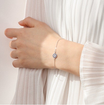 Evil Eye Crystal Charm Bracelet