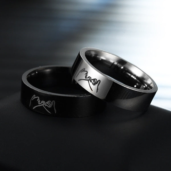 Pinky Swear Promise Couple Band Ring