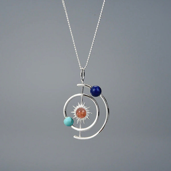 Solar System Sun Planet Necklace