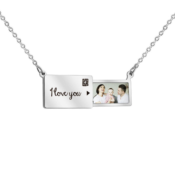 Envelope Custom Photo Locket Necklace