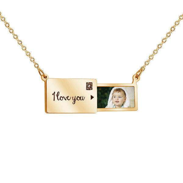 Envelope Custom Photo Locket Necklace