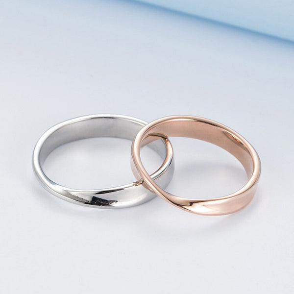 Mobius Band Couple Matching Ring