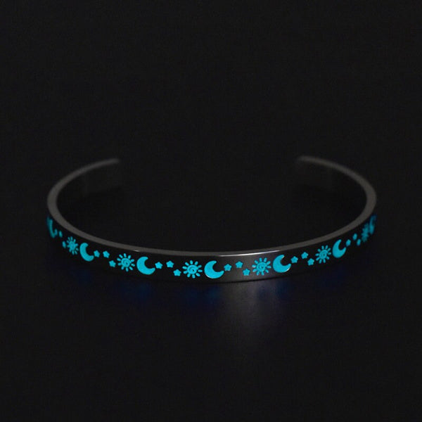 Sun Moon Star Couple Bangle Bracelet