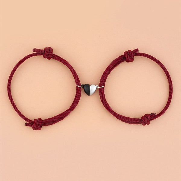 Wholesale Magnetic Heart Match Couple Bracelets Set 