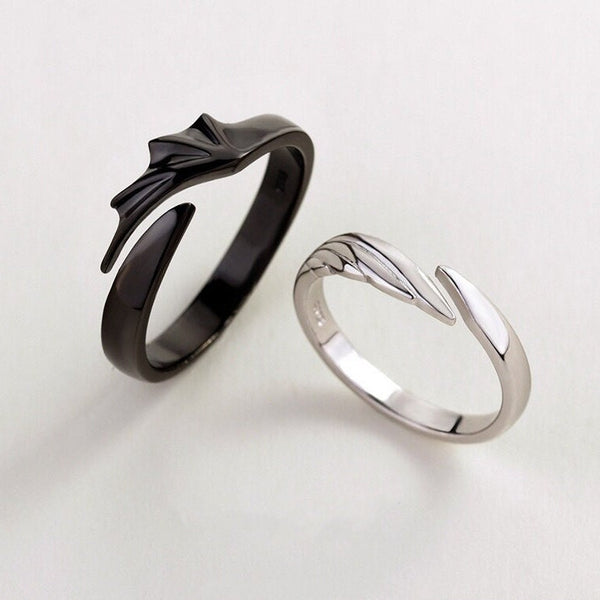 Angel Devil Wing Couple Matching Ring