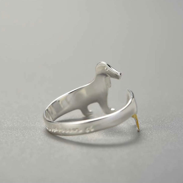 Dachshund Dog Stacking Band Ring