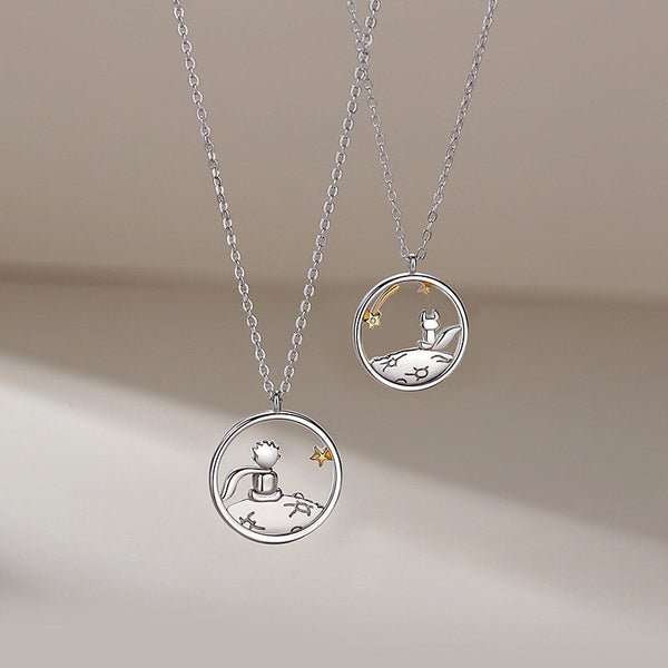 The Little Prince Fox Couple Necklace