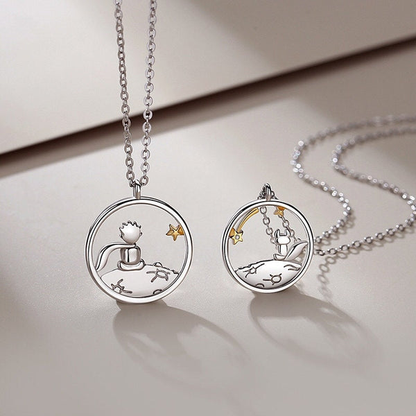 The Little Prince Fox Couple Necklace